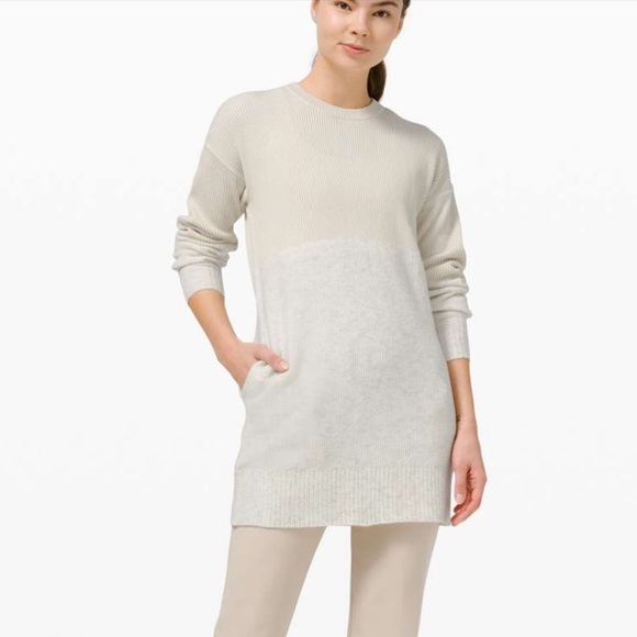 Lululemon Restful Intention Sweater in Light Ivory/Heathered Light Ivory - Picture 2 of 8